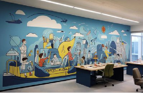 三明办公室墙绘的特点。
